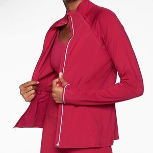 Athleta Women's reflective run free Red Jacket